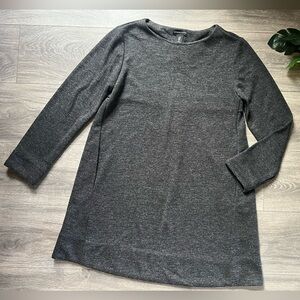 Adrienne vittadini long sleeve smock dress in dark heathered grey. Size s